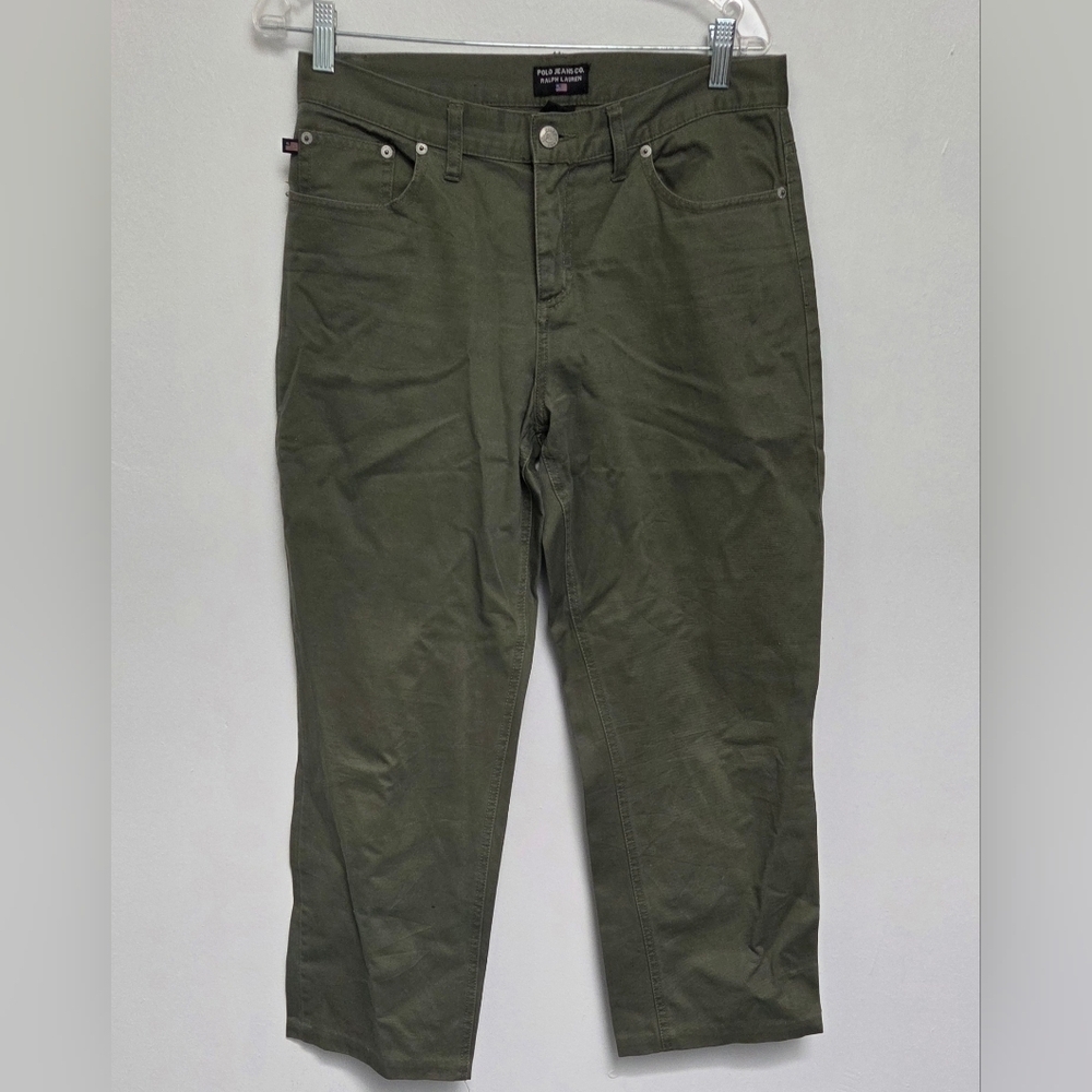 Polo Ralph Lauren Jeans Co Sz 8 Chino Relaxed Cropped Pants 9ps Vintage